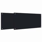 Casa si Gradina - Sanitare - Chiuveta bucatarie si accesorii - Accesorii chiuvete - Spate de bucatarie 2 pcs Negru 100 x 50 cm sticla securizata - Infinity.ro