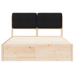 Casa si Gradina - Mobilier - Paturi si accesorii - Paturi - Cadru de pat cu tablie tapitata cu headboard Negru 160 x 200 cm - Infinity.ro