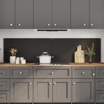 Casa si Gradina - Sanitare - Chiuveta bucatarie si accesorii - Accesorii chiuvete - Spate de bucatarie 2 pcs Negru 100 x 50 cm sticla securizata - Infinity.ro
