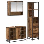 Casa si Gradina - Mobilier - Seturi de mobilier - Seturi baie - Set de mobilier pentru baie 3 pcs Lemn Vechi Lemn compozit - Infinity.ro