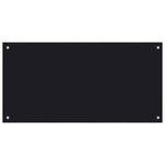 Casa si Gradina - Sanitare - Chiuveta bucatarie si accesorii - Accesorii chiuvete - Spate de bucatarie 2 pcs Negru 100 x 50 cm sticla securizata - Infinity.ro