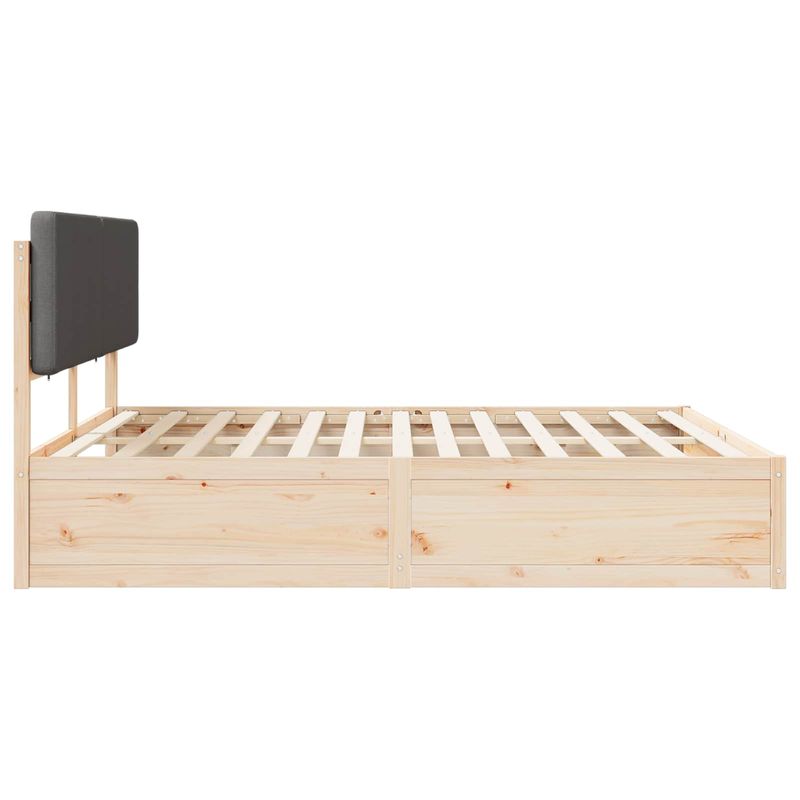 Casa si Gradina - Mobilier - Paturi si accesorii - Paturi - Cadru de pat cu tablie tapitata Gri inchis 180 x 200 cm - Infinity.ro
