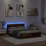 Casa si Gradina - Mobilier - Paturi si accesorii - Paturi - Cadru de pat cu headboard Lemn Vechi 150 x 200 cm Lemn compozit - Infinity.ro