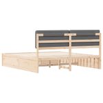 Casa si Gradina - Mobilier - Paturi si accesorii - Paturi - Cadru de pat cu tablie tapitata Gri inchis 180 x 200 cm - Infinity.ro
