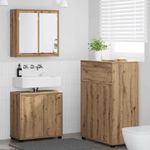 Casa si Gradina - Mobilier - Seturi de mobilier - Seturi baie - Set de mobilier pentru baie cu sertar 3 pcs Stejar Artizanal - Infinity.ro