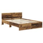Casa si Gradina - Mobilier - Paturi si accesorii - Paturi - Cadru de pat cu headboard Lemn Vechi 150 x 200 cm Lemn compozit - Infinity.ro