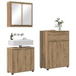 Casa si Gradina - Mobilier - Seturi de mobilier - Seturi baie - Set de mobilier pentru baie cu sertar 3 pcs Stejar Artizanal - Infinity.ro