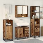 Casa si Gradina - Mobilier - Seturi de mobilier - Seturi baie - Set de mobilier pentru baie 3 pcs Lemn Vechi Lemn compozit - Infinity.ro
