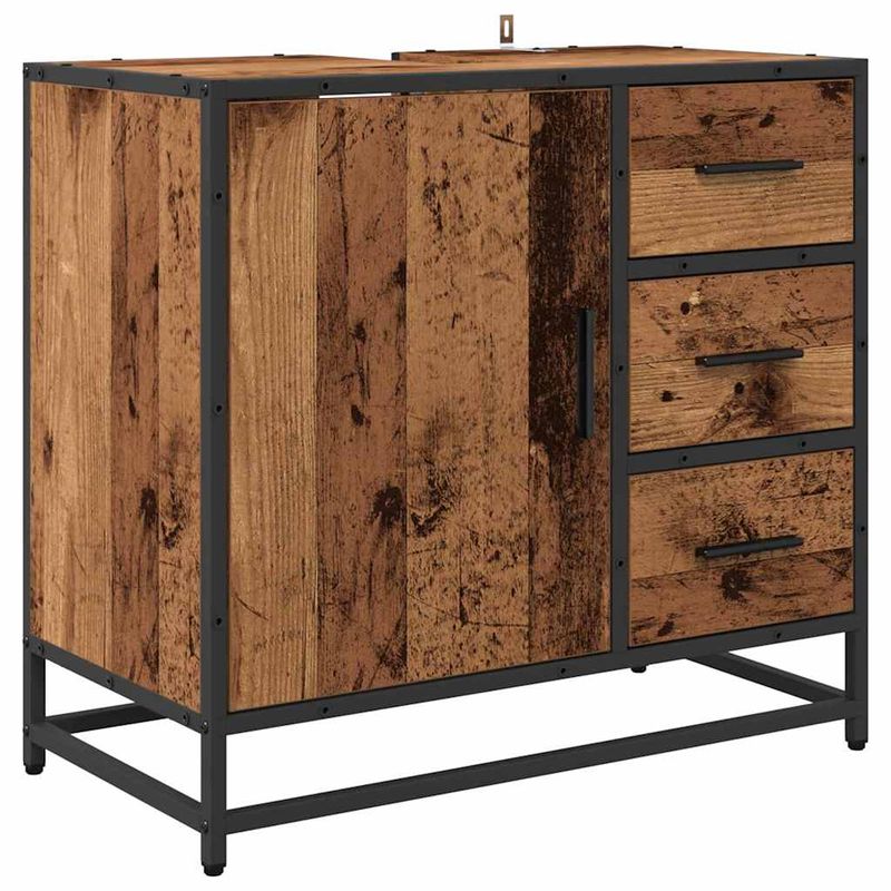 Casa si Gradina - Mobilier - Seturi de mobilier - Seturi baie - Set de mobilier pentru baie 3 pcs Lemn Vechi Lemn compozit - Infinity.ro