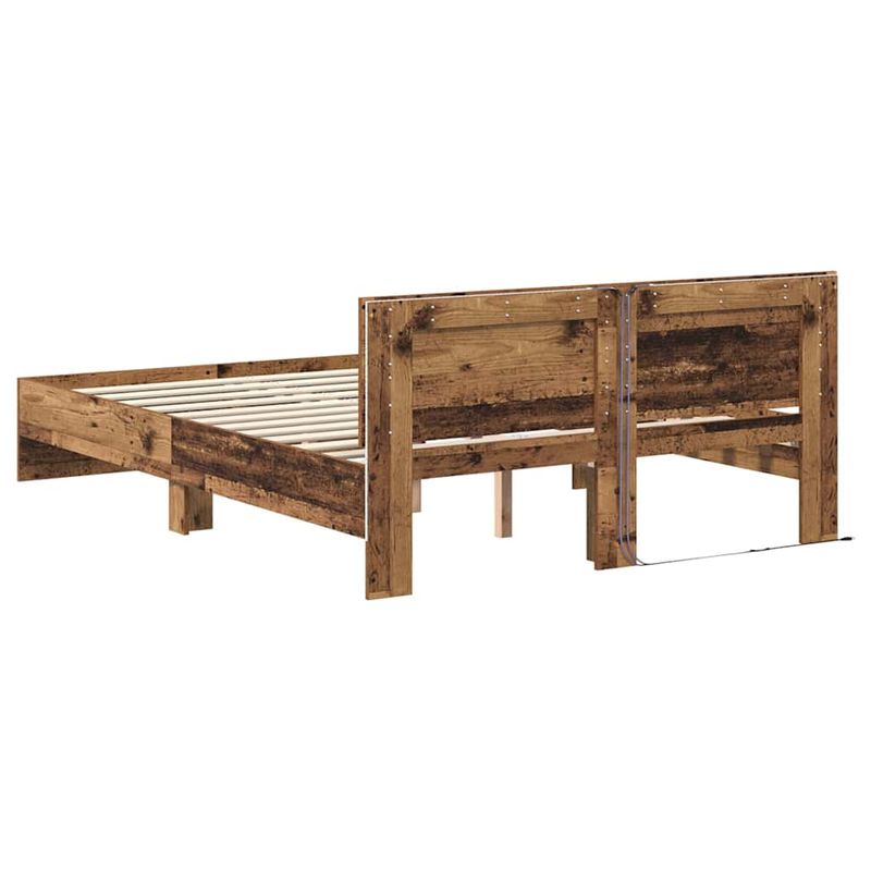 Casa si Gradina - Mobilier - Paturi si accesorii - Paturi - Cadru de pat cu headboard Lemn Vechi 150 x 200 cm Lemn compozit - Infinity.ro