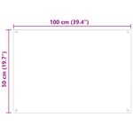 Casa si Gradina - Sanitare - Chiuveta bucatarie si accesorii - Accesorii chiuvete - Spate de bucatarie 2 pcs Negru 100 x 50 cm sticla securizata - Infinity.ro