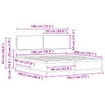 Casa si Gradina - Mobilier - Paturi si accesorii - Paturi - Cadru de pat cu tablie tapitata Gri inchis 180 x 200 cm - Infinity.ro