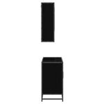 Casa si Gradina - Mobilier - Seturi de mobilier - Seturi baie - Set de mobilier pentru baie 2 pcs Stejar Negru Lemn compozit - Infinity.ro