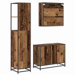 Casa si Gradina - Mobilier - Seturi de mobilier - Seturi baie - Set de mobilier pentru baie 3 pcs Lemn Vechi Lemn compozit - Infinity.ro
