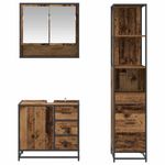 Casa si Gradina - Mobilier - Seturi de mobilier - Seturi baie - Set de mobilier pentru baie 3 pcs Lemn Vechi Lemn compozit - Infinity.ro