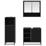 Casa si Gradina - Mobilier - Seturi de mobilier - Seturi baie - Set de mobilier pentru baie 3 pcs Stejar Negru Lemn compozit - Infinity.ro