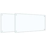 Casa si Gradina - Sanitare - Chiuveta bucatarie si accesorii - Accesorii chiuvete - Spate de bucatarie 2 pcs Transparent 100 x 50 cm - Infinity.ro