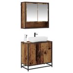 Casa si Gradina - Mobilier - Seturi de mobilier - Seturi baie - Set de mobilier pentru baie 2 pcs Lemn Vechi Lemn compozit - Infinity.ro