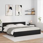 Casa si Gradina - Mobilier - Paturi si accesorii - Paturi - Cadru de pat Stejar Negru 180 x 200 cm Lemn compozit - Infinity.ro