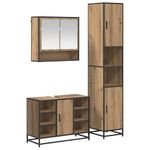 Casa si Gradina - Mobilier - Seturi de mobilier - Seturi baie - Set de mobilier pentru baie cu raft 3 pcs Stejar Artizanal - Infinity.ro