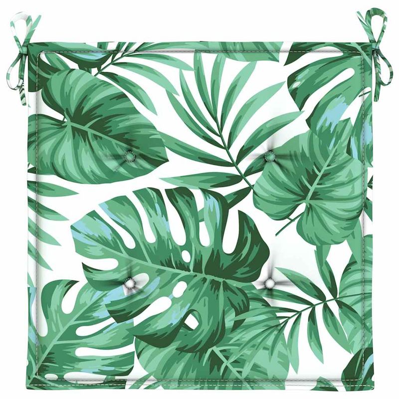 Casa si Gradina - Textile si covoare - Perne si pilote - Perne decorative - Perne pentru scaune 4 pcs Model cu frunze 50 x 50 x 4 cm - Infinity.ro