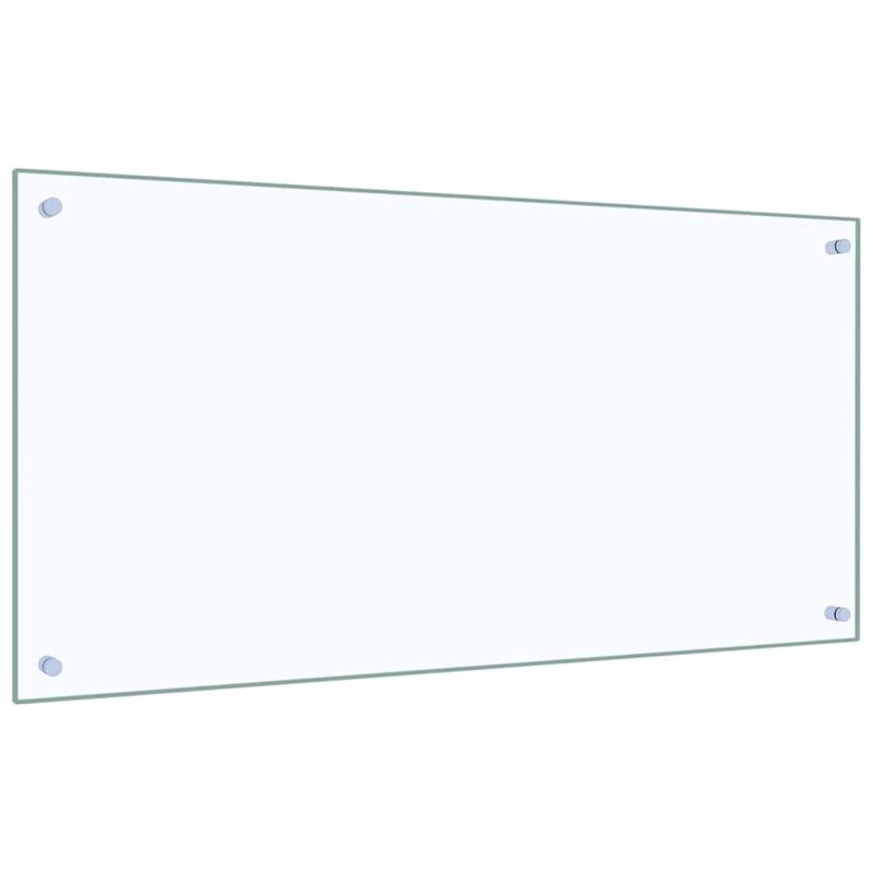 Casa si Gradina - Sanitare - Chiuveta bucatarie si accesorii - Accesorii chiuvete - Spate de bucatarie 2 pcs Transparent 100 x 50 cm - Infinity.ro