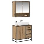 Casa si Gradina - Mobilier - Seturi de mobilier - Seturi baie - Set de mobilier pentru baie cu sertar 2 pcs Stejar Artizanal - Infinity.ro