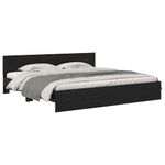 Casa si Gradina - Mobilier - Paturi si accesorii - Paturi - Cadru de pat Stejar Negru 180 x 200 cm Lemn compozit - Infinity.ro
