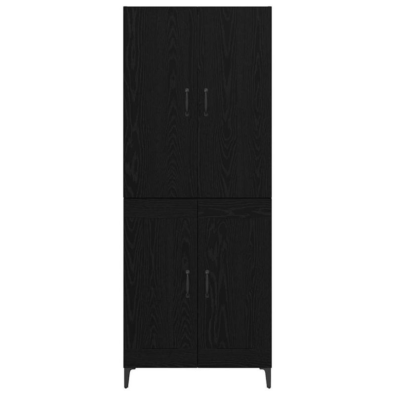Casa si Gradina - Mobilier - Comode si corpuri - Comode - Bufet Stejar Negru 69,5 x 34 x 180 cm Lemn compozit - Infinity.ro