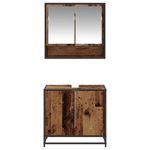 Casa si Gradina - Mobilier - Seturi de mobilier - Seturi baie - Set de mobilier pentru baie 2 pcs Lemn Vechi Lemn compozit - Infinity.ro
