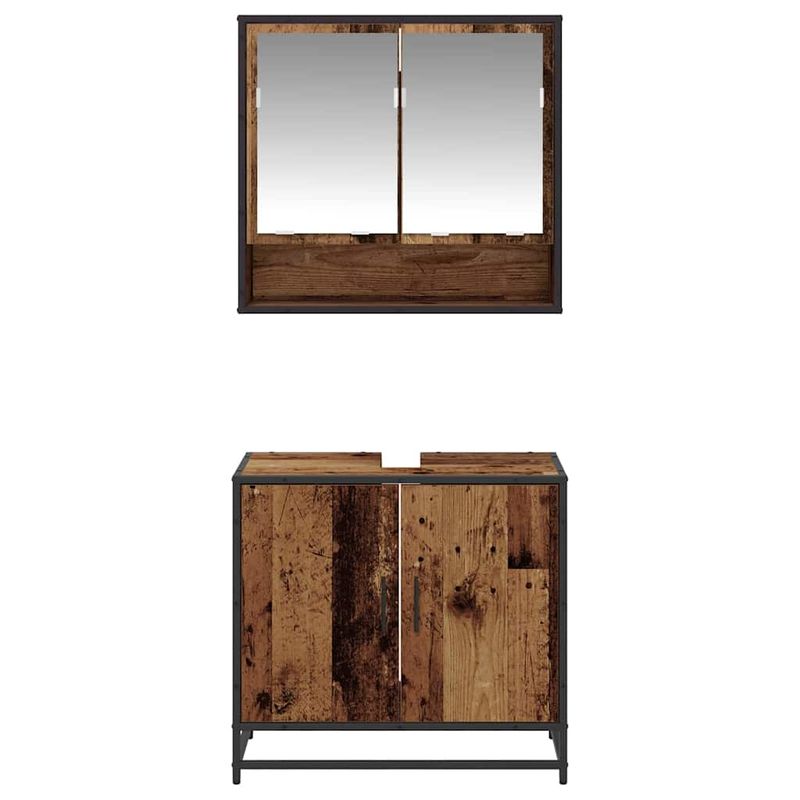 Casa si Gradina - Mobilier - Seturi de mobilier - Seturi baie - Set de mobilier pentru baie 2 pcs Lemn Vechi Lemn compozit - Infinity.ro