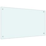 Casa si Gradina - Sanitare - Chiuveta bucatarie si accesorii - Accesorii chiuvete - Spate de bucatarie 2 pcs Alb 90 x 50 cm sticla securizata - Infinity.ro