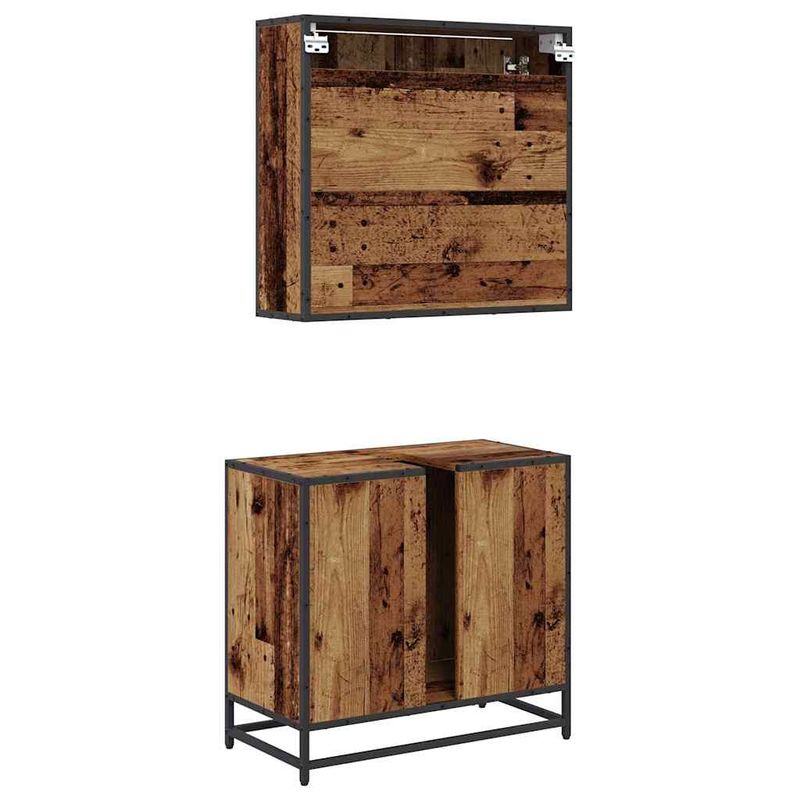 Casa si Gradina - Mobilier - Seturi de mobilier - Seturi baie - Set de mobilier pentru baie 2 pcs Lemn Vechi Lemn compozit - Infinity.ro