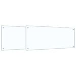 Casa si Gradina - Sanitare - Chiuveta bucatarie si accesorii - Accesorii chiuvete - Spate de bucatarie 2 pcs Transparent 100 x 40 cm - Infinity.ro
