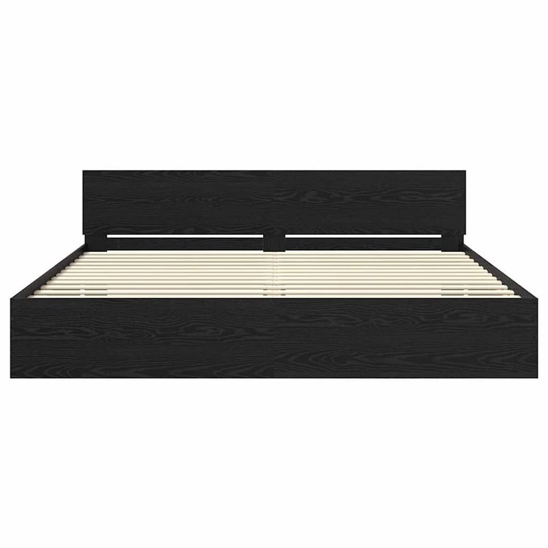 Casa si Gradina - Mobilier - Paturi si accesorii - Paturi - Cadru de pat Stejar Negru 180 x 200 cm Lemn compozit - Infinity.ro
