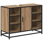 Casa si Gradina - Mobilier - Seturi de mobilier - Seturi baie - Set de mobilier pentru baie cu raft 3 pcs Stejar Artizanal - Infinity.ro