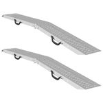 Auto si Moto - Remorci si platforme auto - Rampa de Incarcare 2 pcs Argintiu 185 x 22,5 x 4,5 cm - Infinity.ro
