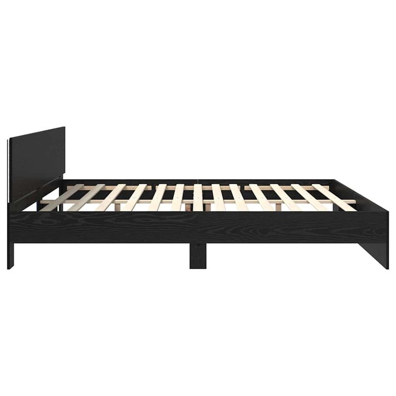 Casa si Gradina - Mobilier - Paturi si accesorii - Paturi - Cadru de pat Stejar Negru 180 x 200 cm Lemn compozit - Infinity.ro