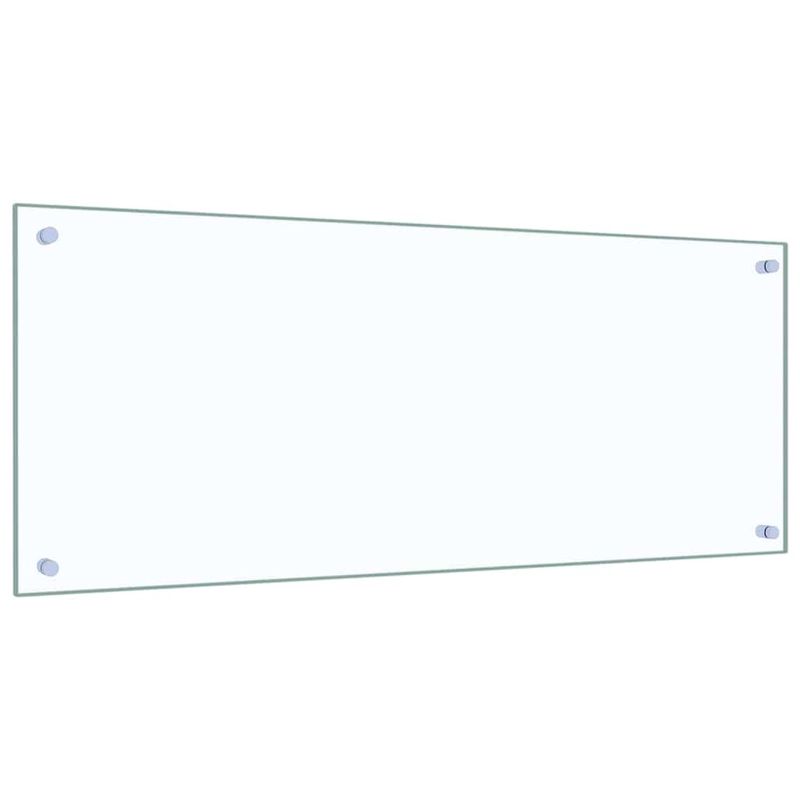 Casa si Gradina - Sanitare - Chiuveta bucatarie si accesorii - Accesorii chiuvete - Spate de bucatarie 2 pcs Transparent 100 x 40 cm - Infinity.ro