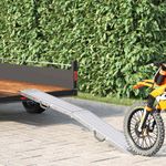 Auto si Moto - Remorci si platforme auto - Rampa de Incarcare Argintiu 185 x 22,5 x 4,5 cm Otel Galvanizat - Infinity.ro