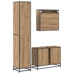 Casa si Gradina - Mobilier - Seturi de mobilier - Seturi baie - Set de mobilier pentru baie cu raft 3 pcs Stejar Artizanal - Infinity.ro