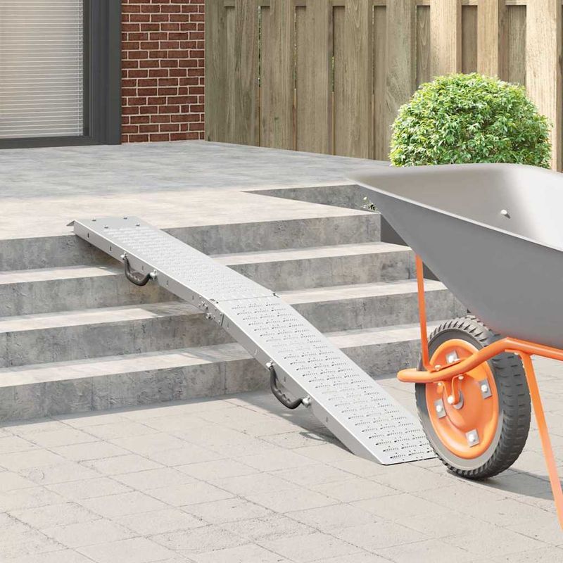 Auto si Moto - Remorci si platforme auto - Rampa de Incarcare Argintiu 185 x 22,5 x 4,5 cm Otel Galvanizat - Infinity.ro
