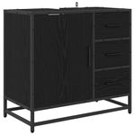 Casa si Gradina - Mobilier - Seturi de mobilier - Seturi baie - Set de mobilier pentru baie 3 pcs Stejar Negru Lemn compozit - Infinity.ro