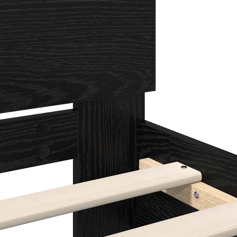 Casa si Gradina - Mobilier - Paturi si accesorii - Paturi - Cadru de pat Stejar Negru 180 x 200 cm Lemn compozit - Infinity.ro