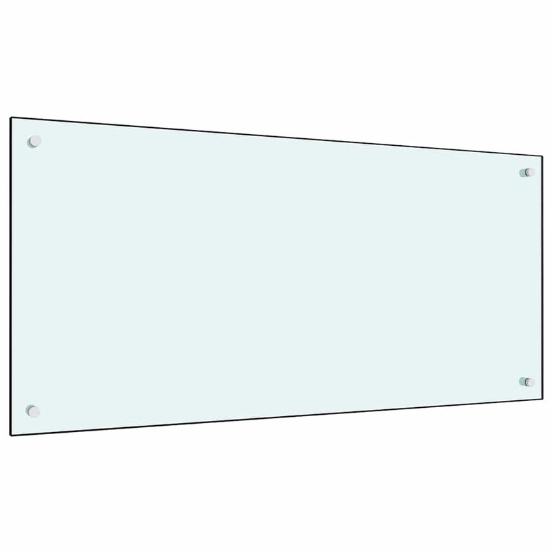 Casa si Gradina - Sanitare - Chiuveta bucatarie si accesorii - Accesorii chiuvete - Spate de bucatarie 2 pcs Alb 100 x 50 cm sticla securizata - Infinity.ro