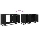 Casa si Gradina - Mobilier - Seturi de mobilier - Seturi baie - Set de mobilier pentru baie 4 pcs Stejar Negru Lemn compozit - Infinity.ro