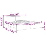 Casa si Gradina - Mobilier - Paturi si accesorii - Paturi - Cadru de pat Stejar Negru 180 x 200 cm Lemn compozit - Infinity.ro