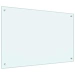 Casa si Gradina - Sanitare - Chiuveta bucatarie si accesorii - Accesorii chiuvete - Spate de bucatarie 2 pcs Alb 90 x 60 cm sticla securizata - Infinity.ro