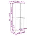 Casa si Gradina - Mobilier - Comode si corpuri - Corpuri bucatarie - Bufet Lemn Vechi 69,5 x 34 x 180 cm Lemn compozit - Infinity.ro