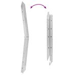Auto si Moto - Remorci si platforme auto - Rampa de Incarcare 2 pcs Argintiu 185 x 22,5 x 4,5 cm - Infinity.ro
